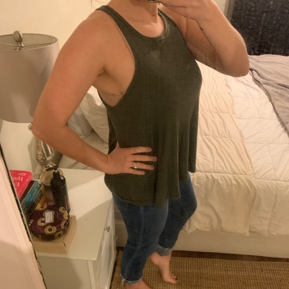 Free People Dark Green Tank Top - Picture 4 of 7